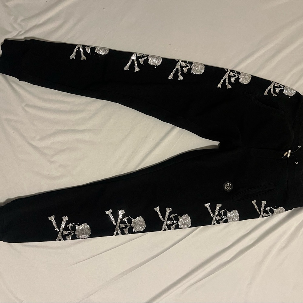 Philipp Plein Skull Strass Joggers Black (MJP0534 PJ0020N) - Picture 2 of 11